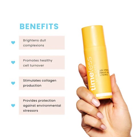 timeless skin care 20% vitamin c + e ferulic acid serum 1 oz / 30ml
