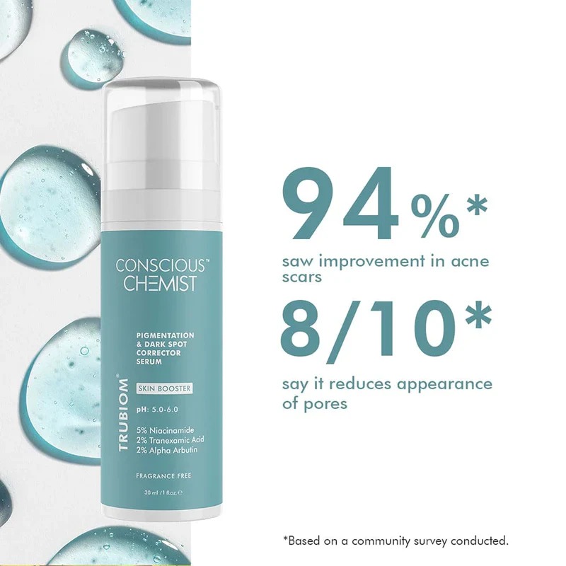 conscious chemist trubiom pigmentation & dark spot corrector serum 30ml