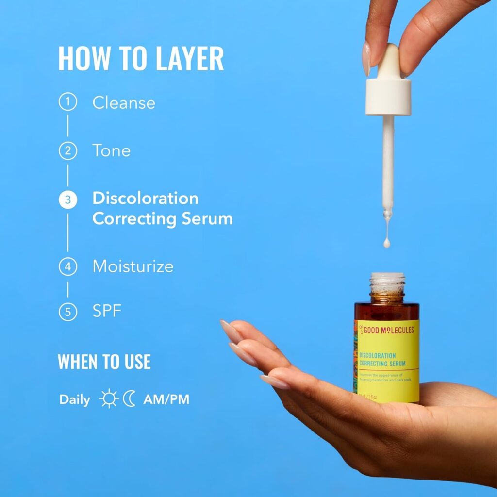 Home good molecules discoloration correcting serum serum to target dark spots and hyperpigmentation skin care for face 1 fl