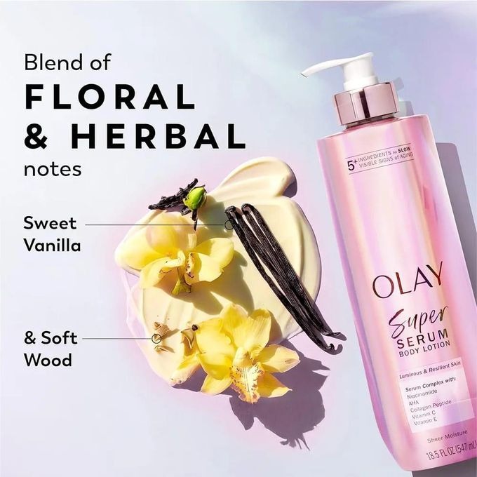 olay super serum body lotion for luminous and resilient skin