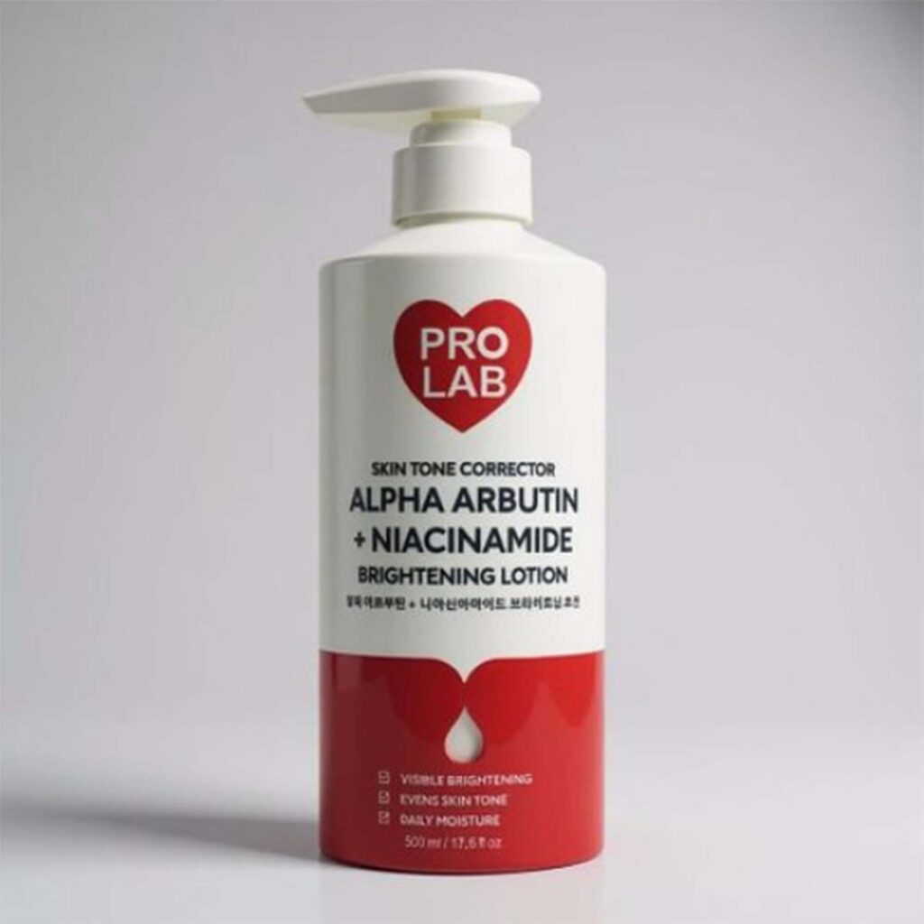 pro lab alpha arbutin + niacinamide brightening body lotion 500ml