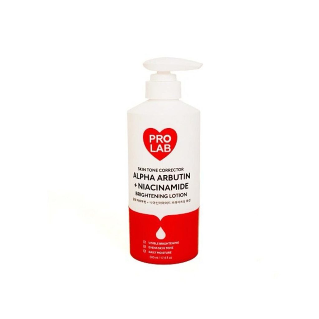 pro lab alpha arbutin + niacinamide brightening body lotion 500ml