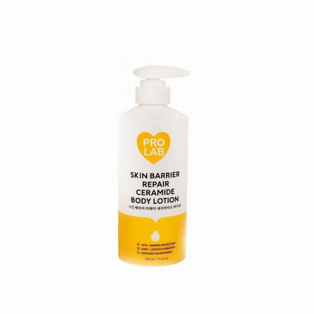 pro lab skin barrier repair ceramide body lotion, long lasting hydration, 500ml