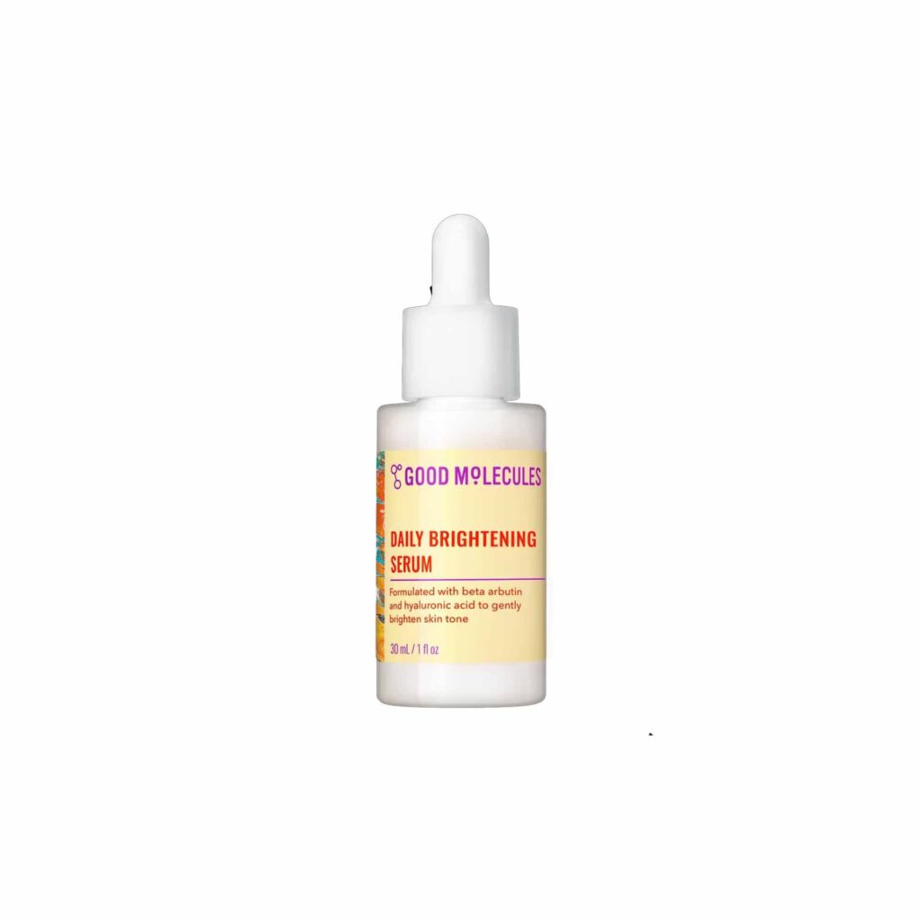 good molecules daily brightening serum 30 ml hyaluronic acid serum with beta arbutin to target dark spots brightening and anti aging skin care for face