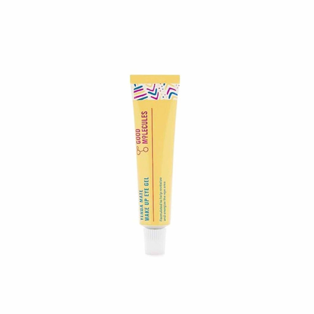 good molecules yerba mate wake up eye gel yerba mate, hyaluronic acid and caffeine to hydrate, minimize puffiness and swelling skincare for face