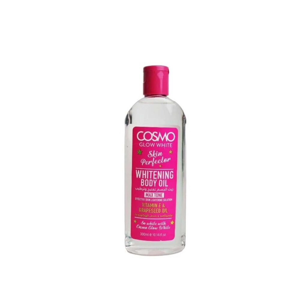 cosmo glow brightening body oil alpha arbutin, niacinamide, hyaluronic acid, 300 ml