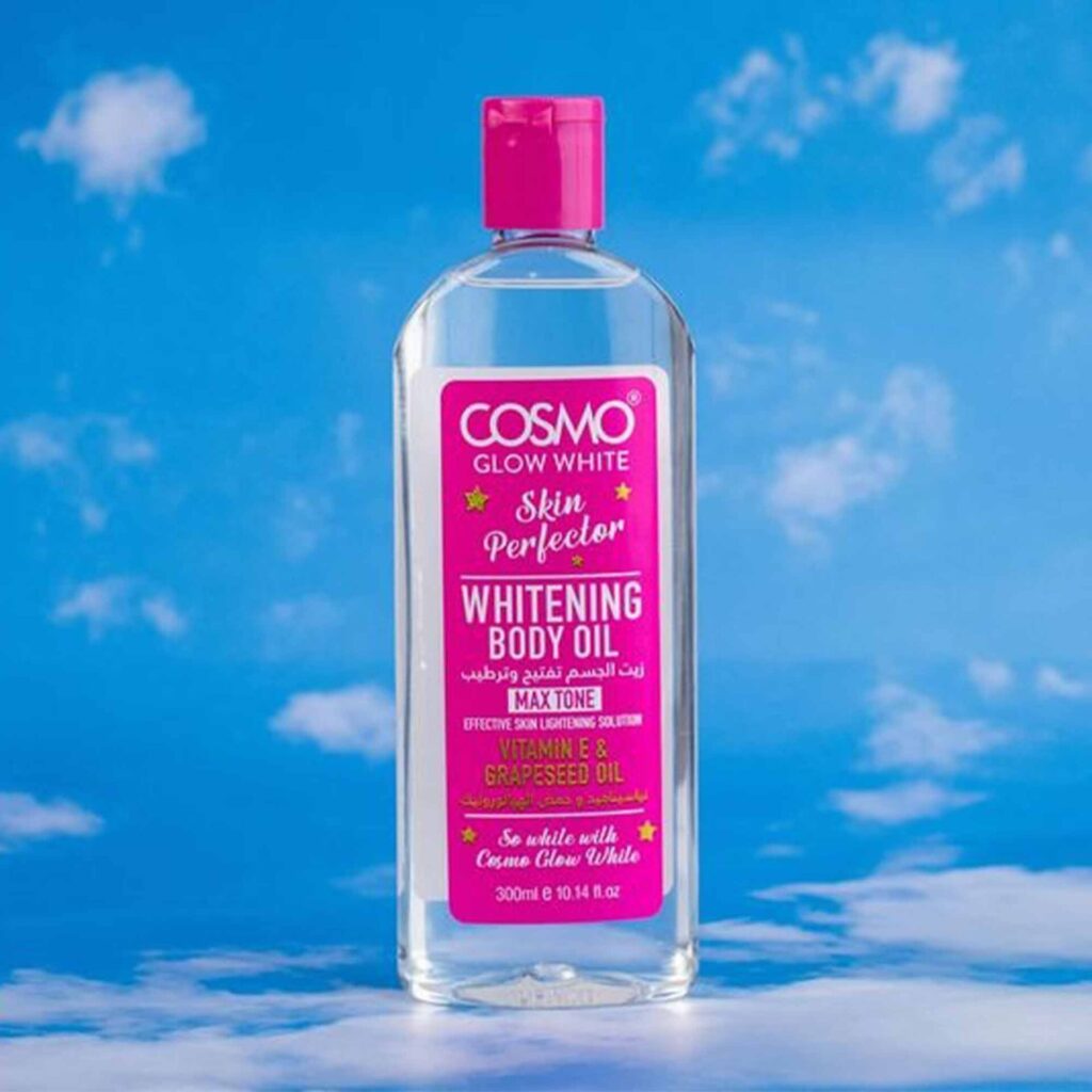 cosmo glow brightening body oil alpha arbutin, niacinamide, hyaluronic acid, 300 ml