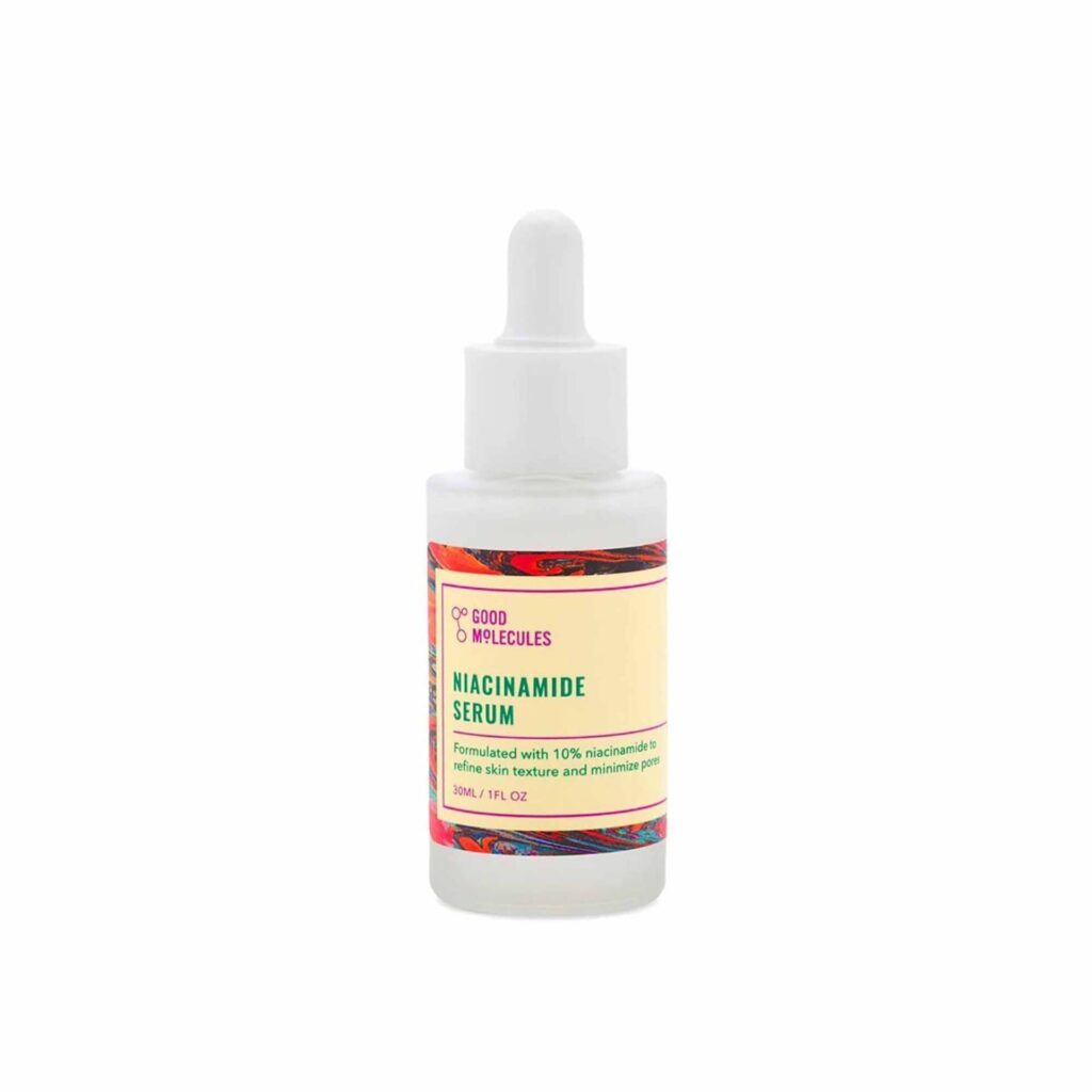 good molecules niacinamide serum 10% niacinamide balancing b3 facial serum for acne, tone, texture brightening and hydrating skincare for face