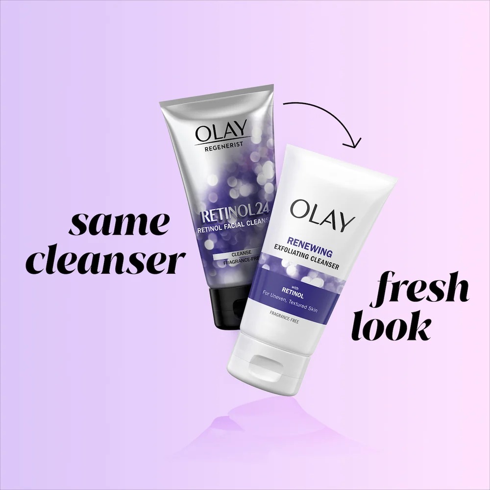 olay si02 renewingexfoliatingcleanser packaging 33550